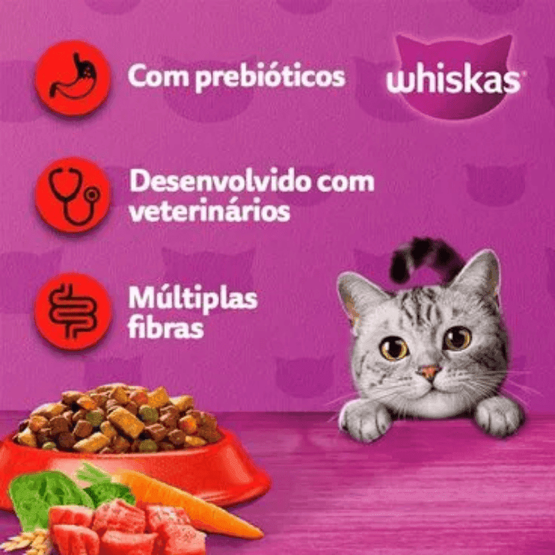 Ração Whiskas Gatos Adultos Carne 10,1kg 2
